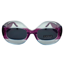 Oversized Vintage Retro Style SUNGLASSES Large Round Purple Frame 4724