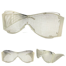 Costume Party Club Raver Party SUNGLASSES Silver Metal Mesh Frame 5198