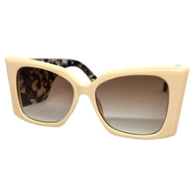 Oversized Exaggerated Retro Cat Eye Style SUNGLASSES Super Thick Cream Frame 2147