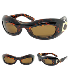 Modern Retro Party Club Raver SUNGLASSES Funky Tortoise Frame E1920