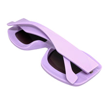 Oversized Exaggerated Vintage Retro Style SUNGLASSES Large Purple Frame 2130