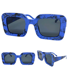 Classic Luxury Retro Hip Hop Style SUNGLASSES Large Square Marble Frame 2070