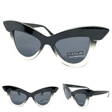 Oversized Exaggerated Retro Cat Eye Style SUNGLASSES Black Frame 4702