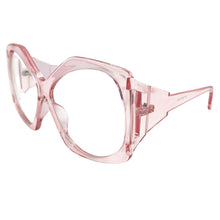 Oversized Exaggerated Retro Style Clear Lens EYEGLASSES Large Pink Optical Frame - RX Capable 81161