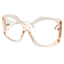 Oversized Exaggerated Retro Style Clear Lens EYEGLASSES Large Champagne Optical Frame - RX Capable 81161