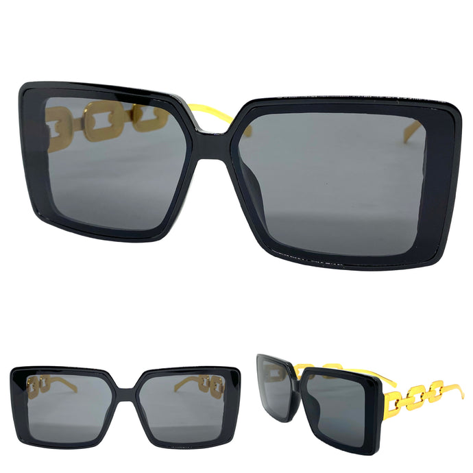 Classy Elegant Modern Retro Style SUNGLASSES Black Frame E1820