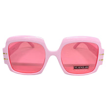 Oversized Retro Hip Hop Style SUNGLASSES Large Square Pink Frame 4744