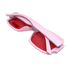 Oversized Retro Hip Hop Style SUNGLASSES Large Square Pink Frame 4744
