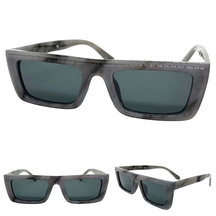 Classic Modern Retro Style SUNGLASSES Gray Frame - Dark Lens 1240