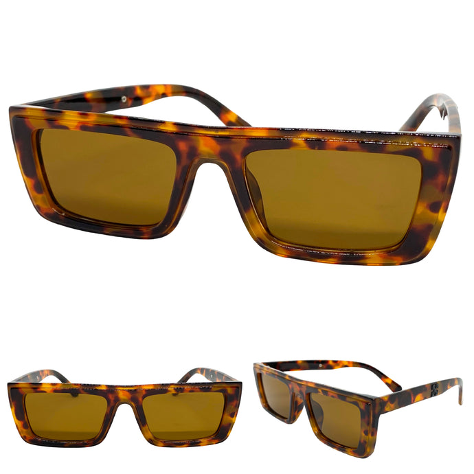 Classic Modern Retro Style SUNGLASSES Tortoise Frame - Brown Lens 1240