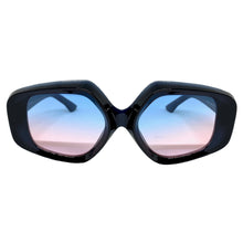 Exaggerated Vintage Retro Style SUNGLASSES Large Black Frame 1220