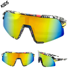 Kids Boys Retro Sporty Baseball Cycling Wrap Around Style SUNGLASSES Ages 6-12