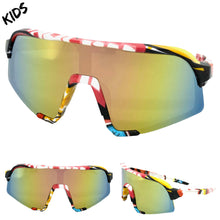 Kids Boys Retro Sporty Baseball Cycling Wrap Around Style SUNGLASSES Ages 6-12