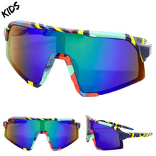 Kids Boys Retro Sporty Baseball Cycling Wrap Around Style SUNGLASSES Ages 6-12