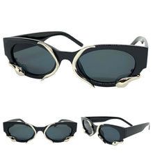 Classy Elegant Modern Retro Style SUNGLASSES Black Frame 1185