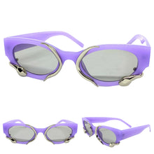 Classy Elegant Modern Retro Style SUNGLASSES Purple Frame 1185