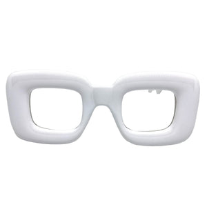 Oversized Exaggerated Retro Clear Lens EYEGLASSES Large White Optical Frame - RX Capable 80554