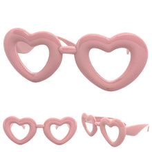 Exaggerated Retro Clear Lens EYEGLASSES Large Heart Shape Pink Frame 80557