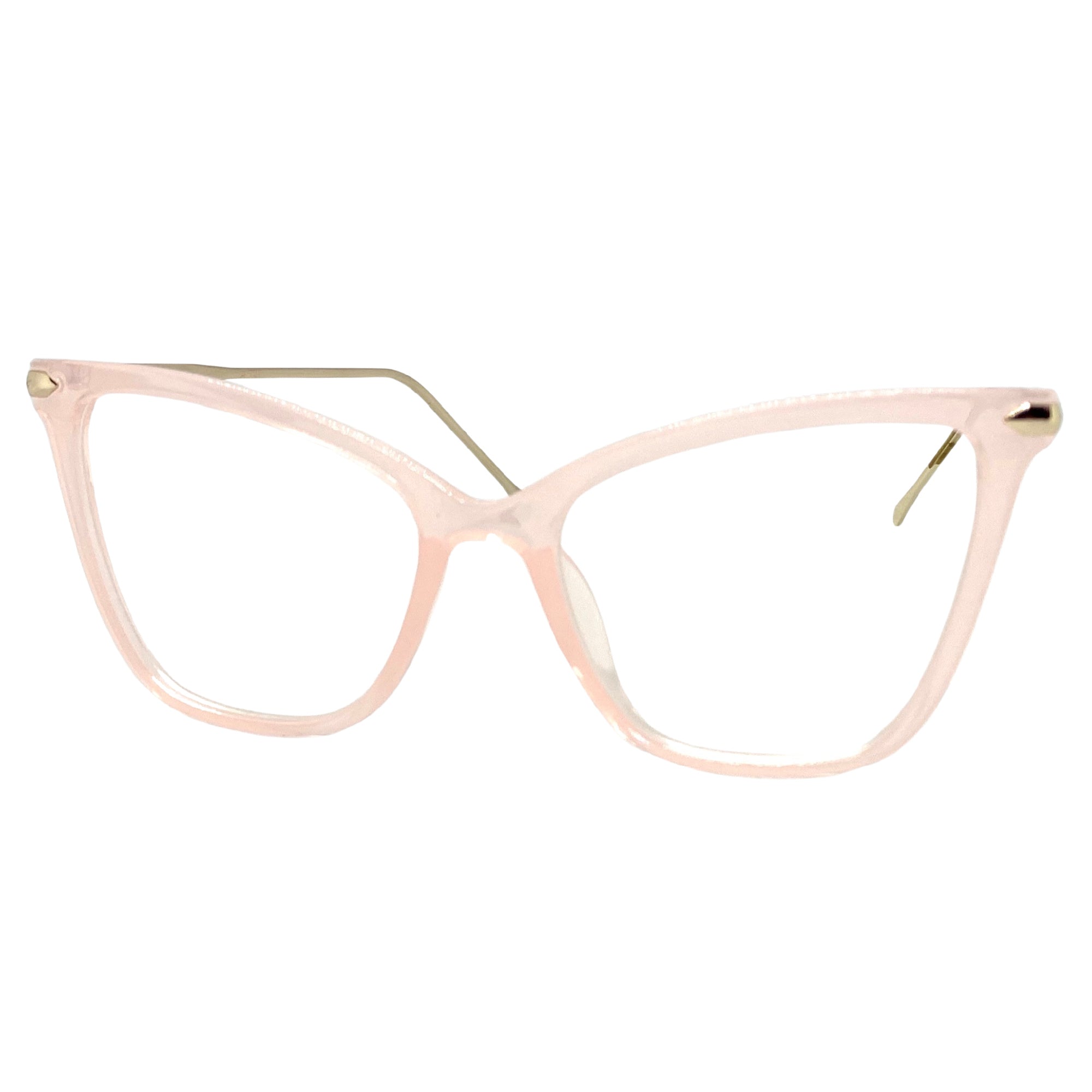 Pale Pink Retro Cat Eye Sunglasses