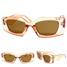 Classic Contemporary Modern Retro Style SUNGLASSES Translucent Frame 80280