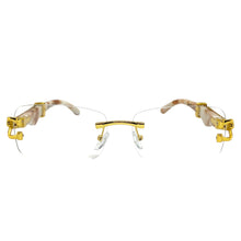 Men's Classy Elegant Luxury Retro Hip Hop Style CLEAR LENS EYEGLASSES Gold Frame E0925