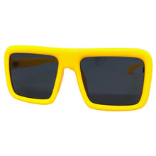 Oversized Classic Vintage Retro Style SUNGLASSES Large Yellow Frame E1998