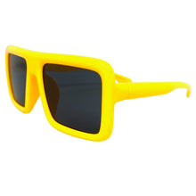 Oversized Classic Vintage Retro Style SUNGLASSES Large Yellow Frame E1998