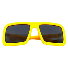Oversized Classic Vintage Retro Style SUNGLASSES Large Yellow Frame E1998