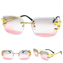 Men's Classy Elegant Luxury Modern Retro Style SUNGLASSES Rimless Gold Frame E0934