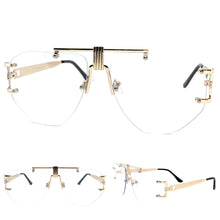 Classy Elegant Retro Luxury Aviator Style Clear Lens EYEGLASSES Gold Frame 2610