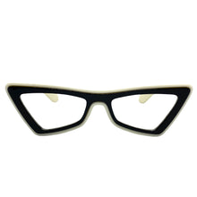 Classy Elegant Modern Retro Cat Eye Style Clear Lens with Slight Tint SUNGLASSES Black Frame E1997