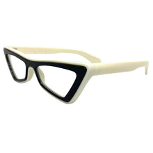 Classy Elegant Modern Retro Cat Eye Style Clear Lens with Slight Tint SUNGLASSES Black Frame E1997