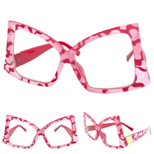 Oversized Vintage Retro Style Clear Lens EYEGLASSES Large Pink Optical Frame - RX Capable 2119