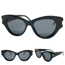 Classic Vintage Retro Cat Eye Style SUNGLASSES Funky Black Frame 1230