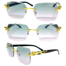 Classy Elegant Sophisticated Modern Luxury Style SUNGLASSES Gold & Black Frame E0970