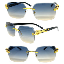 Classy Elegant Sophisticated Modern Luxury Style SUNGLASSES Gold & Black Frame E0970