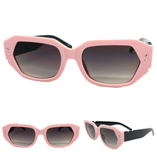 Classic Vintage Retro Style SUNGLASSES Pink & Black Frame 80538