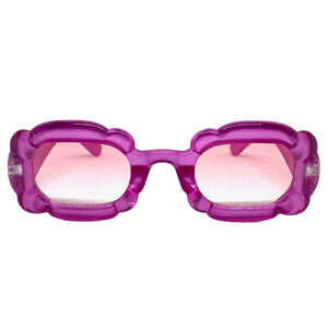 Exaggerated Classic Vintage Retro Bubble Style SUNGLASSES Large Thick Fuchsia Frame 80561