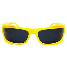 Classic Modern Retro Wrap Around Luxury SUNGLASSES Super Thick Yellow Frame 80637