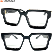 Classic Vintage Retro Hip Hop Style Clear Lens EYEGLASSES Thick Square Black Frame 86229