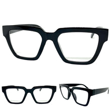 Classic Vintage Retro Style READING GLASSES READERS Black Frame Lens Strength +1.25