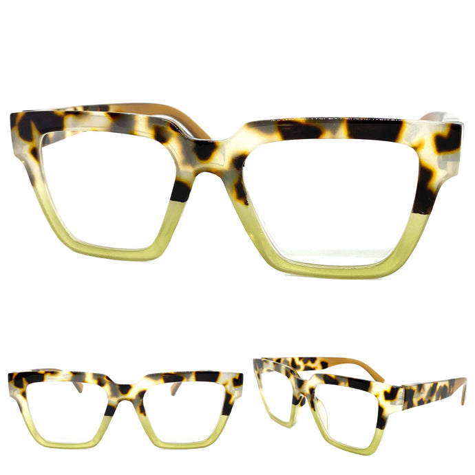 Classic Vintage Retro Style READING GLASSES READERS Leopard Frame Lens Strength +2.00