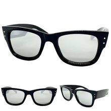 Classic Vintage Retro Style SUNGLASSES Thick Square Black Frame 6034