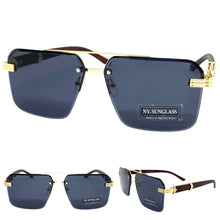 Men's Classy Elegant Luxury Designer Hip Hop Style SUNGLASSES Gold & Wooden Frame 8365