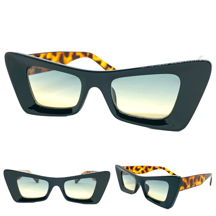 Classic Vintage Retro Cat Eye Style SUNGLASSES Funky Frame E1858