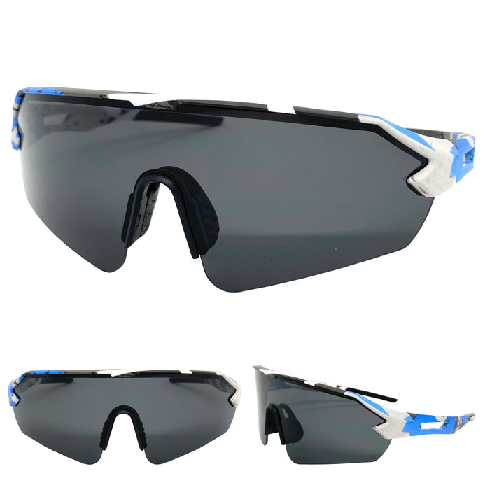 Tactial Military Sporty Wrap Around Style SUNGLASSES Camouflage Frame 80510