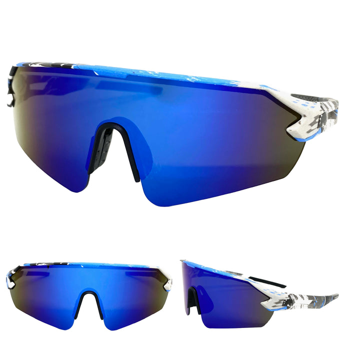 Tactial Military Sporty Wrap Around Style SUNGLASSES Camouflage Frame 80510