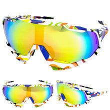 Oversized Retro Sporty Wrap Around Style SUNGLASSES Large Graffiti Frame 5303