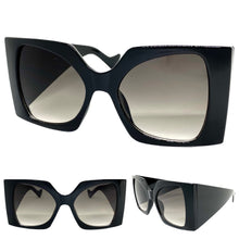 Oversized Exaggerated Vintage Retro Style SUNGLASSES Huge Super Thick Black Frame 9053