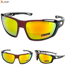 Classic Sporty Wrap Around Style SUNGLASSES Black & Red Frame 2733